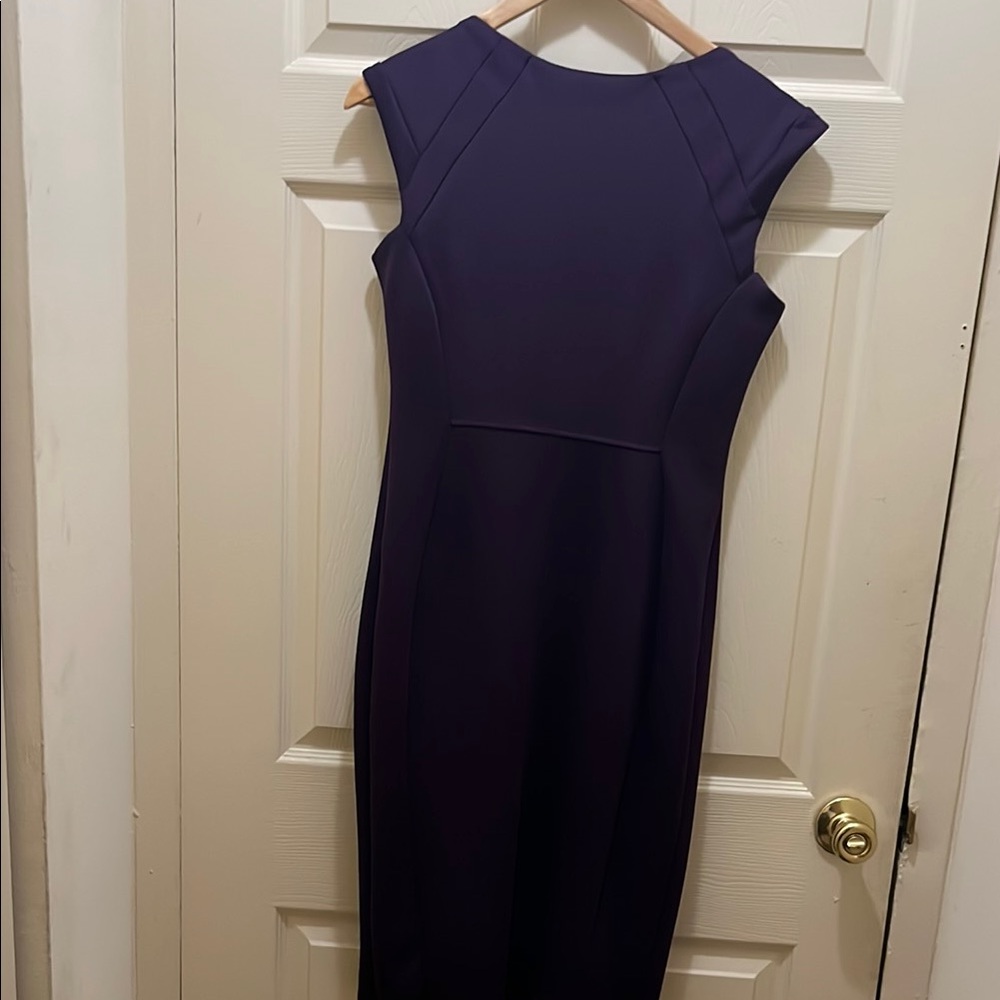 Elegant Purple Sleeveless Dress